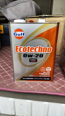 %title插图%num 海湾(Gulf)Ecotechno PAO全合成机油润滑油0W-20 GF-5/SN级 4L日本原装铁罐汽车用品