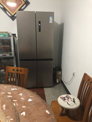 美的(Midea)慧鲜系列495升变频一级能效十字双开门家用冰箱京东小家智能家电风冷无霜BCD-495WSPZM(E)