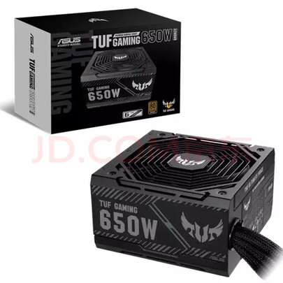 华硕 ASUS TUF650W突击手 铜牌电源支持30系列显卡/6年质保/铜牌/保护涂层/双滚珠轴流 温控风扇/智能启停