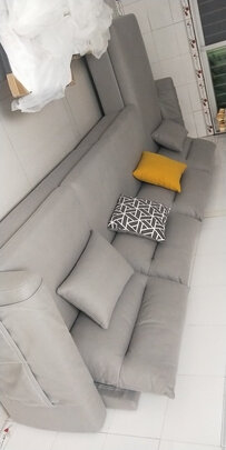 林氏木业布艺沙发极度喜欢感受反馈