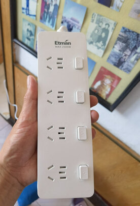 %title插图%num 英特曼(Etman)家用延长线插座插排带开关接线板排插创意拖线板电源转换器6位1.8米 ETM-C563.1