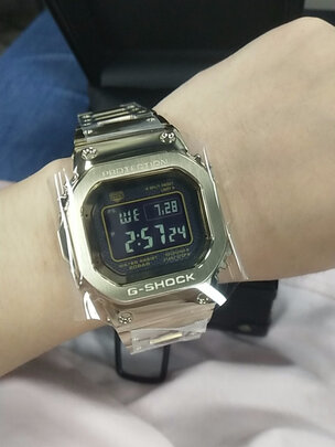 %title插图%num 【圣诞礼物】卡西欧手表小方块男表G-SHOCK运动GMW-B5000王一博代言CASIO小金块小银块 GMW-B5000D-1王一博代言