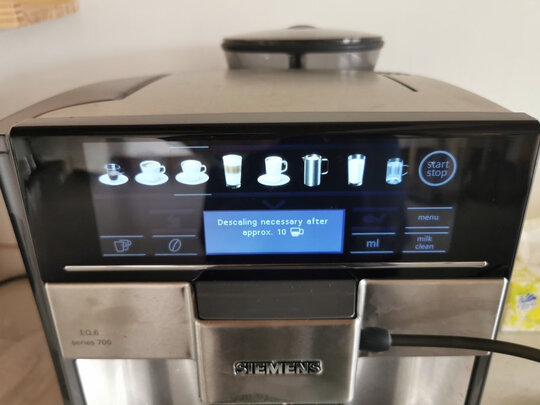 【欧洲原装】西门子(Siemens) 咖啡机全自动家用豆粉两用 超大全彩触控屏 TE607803CN