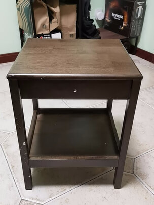 %title插图%num 家逸 实木茶几小茶桌简约小方几角几边几客厅家具 边几 胡桃色