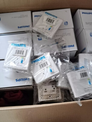 %title插图%num 飞利浦PHILIPS开关插座面板86型昕绎二位电脑电话插座 (超5类) 白色电脑电话913713954901