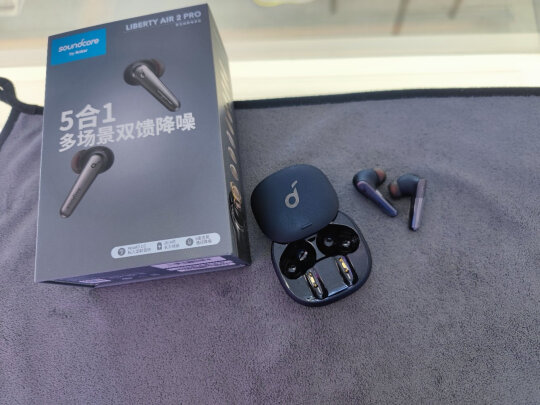 %title插图%num 声阔 Soundcore降噪舱 Liberty Air 2 Pro主动降噪真无线TWS 入耳式蓝牙耳机适用苹果/华为手机 宝石蓝