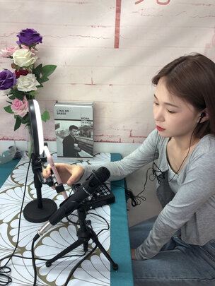 好牧人Q7外放音响手机声卡直播设备套装 网红快手抖音主播专业录音唱歌k歌神器麦克风话筒一体机支架全套