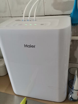 海尔（Haier）净水器家用净水机600G无桶大通量 直饮长效RO反渗透 纯净双出水 HRO6H98-2