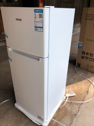 %title插图%num 奥马(Homa) 125升 双门小冰箱 家用小型电冰箱 租房冷藏冷冻双开门 省电 环保内胆 白色 BCD-125H