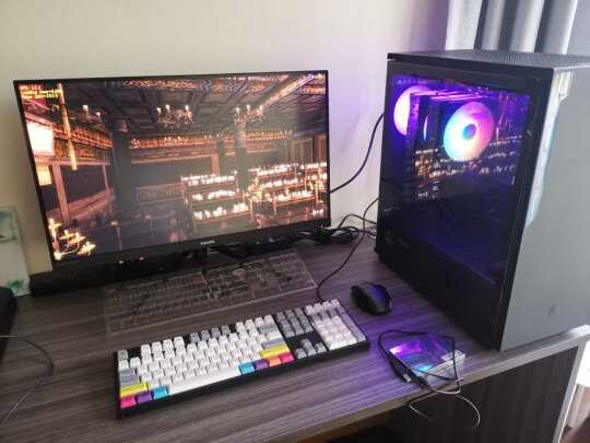 %title插图%num 九州风神 (DEEPCOOL)大霜塔CPU散热器(双塔/风冷/支持AM4/2066/6热管/双幻彩风扇/附带硅脂)