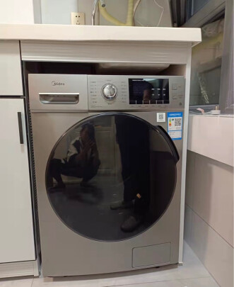 %title插图%num 美的 (Midea)京品家电 滚筒洗衣机全自动 10KG低噪变频 双重蒸汽除菌除螨 快净系列 MG100A5-Y46B 以旧换新