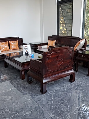 %title插图%num 祥蕴阁红木家具 印尼黑酸枝 (学名:阔叶黄檀)沙发中式实木沙发客厅家具明清古典全榫卯檀雕沙发 113组合7件套