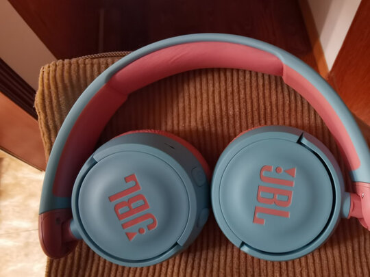 JBL JR310BT头戴式无线蓝牙儿童耳机 在线网课学生学习耳机 隔离噪音 苹果安卓手机通用 蓝色