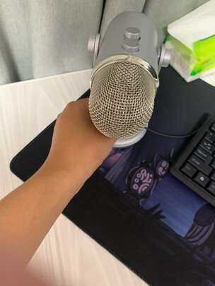 Blue Yeti 雪怪USB麦克风大张伟推荐专业电容话筒 K歌录音电脑手机游戏主播直播播音级 黑色