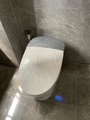 这款马桶外观很简洁,陶瓷釉面和盖板看起来都很干净,清理时比较容易.