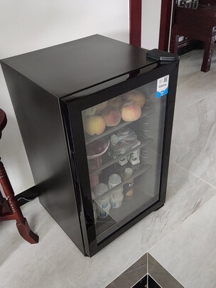 海尔（Haier）96升家用客厅办公室冷藏柜冰吧 饮料茶叶水果保鲜柜小型冰箱DS096A
