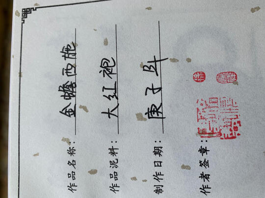 吉羊大红袍金蟾西施极度喜欢感受反馈