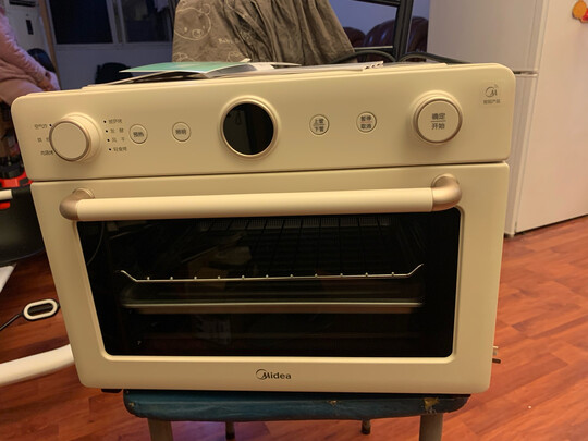 美的（Midea）PT2520W空气炸石墨烯免预热烤箱 家用小型全自动多功能空气炸锅电烤箱 百搭浅杏色 无油空气炸