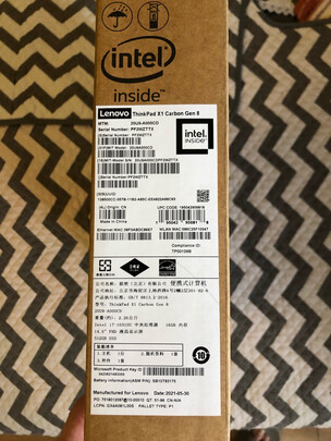 联想ThinkPad X1 Carbon 2020 英特尔酷睿i5/i7 14英寸轻薄商务笔记本电脑 i7-10510U 16G 512G固态 00CD