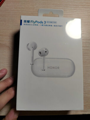 %title插图%num 荣耀(HONOR)FlyPods 3 无线耳机 蓝牙耳机 主动降噪 通话降噪 触控式操作 入耳式 音乐耳机 铃兰白