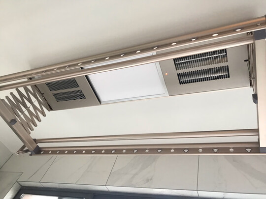 松下/Panasonic电动晾衣架隐形自动升降隐藏嵌入式晾衣机遥控室内小阳台LED照明铝合金四杆伸缩杆LEC-珍珠白