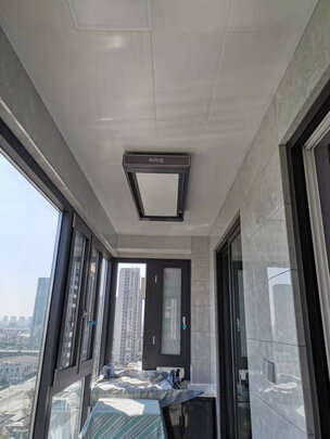 邦先生智能晾衣机电动晾衣架阳台LED全面屏照明杀菌隐形可嵌入式凉衣架全自动升降晾衣杆小户型伸缩晒衣架 M33A【9.5cm超薄机身+全面屏照明+双语音】