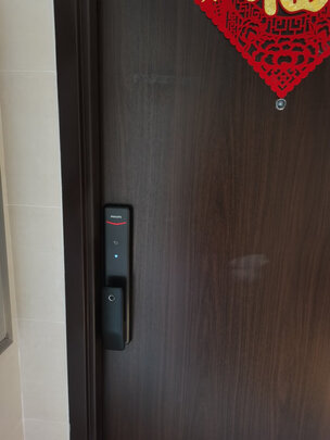 %title插图%num 飞利浦(PHILIPS)Alpha 指纹锁 家用智能锁全自动密码锁推拉式防盗门电子锁 曜石黑【蓝牙版】