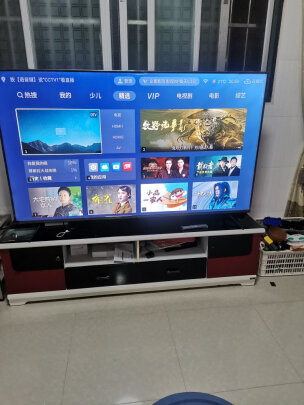 %title插图%num TCL 75V6 75英寸 4K超高清 AI声控 超薄智慧屏 2+16GB 全面屏 液晶平板电视机 黑色
