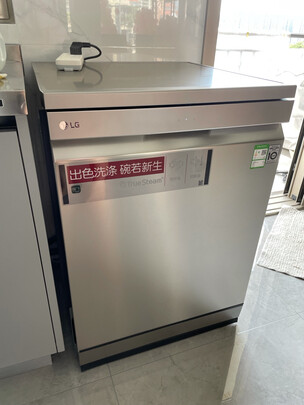 %title插图%num LG 洗碗机 大容量 除菌 韩国原装进口 14套独立式 嵌入式 100度蒸汽除菌 自动开门 臻炫银 洗碗机 DFB325HS