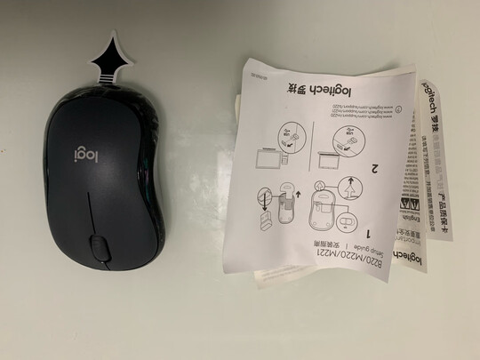 罗技（Logitech）M220 静音鼠标 无线鼠标 办公鼠标 对称鼠标 带无线微型接收器 灰黑色