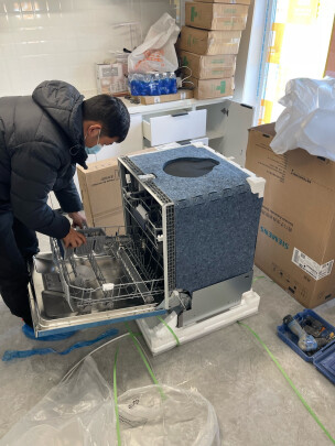 %title插图%num 西门子 (SIEMENS) 嵌入式12套家用全自动洗碗机 专利晶蕾烘干存储 高温除菌 家居互联 SJ456S26JC