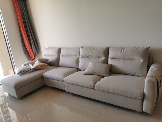 林氏木业布艺沙发极度喜欢感受反馈