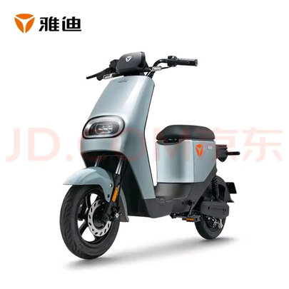雅迪电动车DE2新国标电动自行车可上牌48V24Ah锂电电动车百公里长续航男女通用款电瓶车 金属钛灰基础版