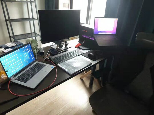 9am智能电动升降桌 米家版Robin Pro 办公桌工作台电脑桌电竞桌 橡木色+白色桌腿 1200*600mm