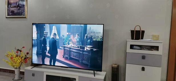 TCL 75V6 75英寸 4K超高清 AI声控 超薄智慧屏 2+16GB 全面屏 液晶平板电视机 黑色
