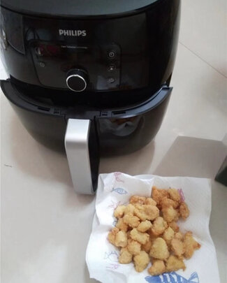 飞利浦(PHILIPS) 空气炸锅无油低脂多功能7.3L大容量双层海星底盘减少90%油脂7倍速热 HD9651/91可以旧换新