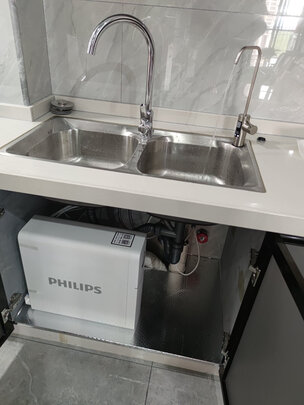 飞利浦（PHILIPS）引擎800G净水器 家用除菌直饮净水机 5年长效RO反渗透厨下式纯水机 智能双出水 AUT7006
