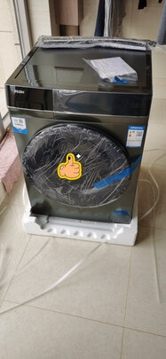 %title插图%num 海尔(Haier)晶彩系列2.0 10KG香护SPA直驱变频滚筒洗衣机全自动 洗烘一体玉墨银EG100HPLUS8SU1