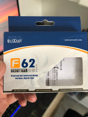 超频三（PCCOOLER）旋风F62 机箱风扇（6CM风扇/孔距5.1CM适用/配螺丝/CPU风扇）