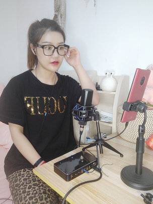魅声 T9S-E4手机外置声卡 快手唱歌喊麦录音直播设备全套 电脑通用主播电容麦克风话筒 蓝牙伴奏