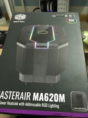 酷冷至尊(Cooler Master)暴雪T620M 黑武士 CPU风冷散热器(I10 1200、AM4/ARGB灯效/6热管/镀镍底座/5年质保)