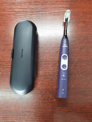 飞利浦(PHILIPS) 电动牙刷 健康护龈型 小酷刷(自带牙刷盒) 3种模式 力度感应 黑色 HX6850/60