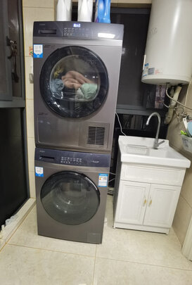 海尔（Haier）洗烘套装 10Kg滚筒洗衣机全自动+10Kg热风空气洗烘干机 EG100MATE3S+EHG100MATE3S