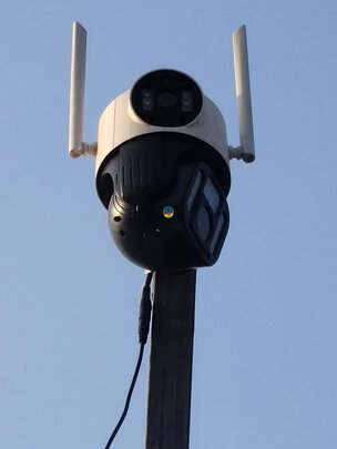 霸天安双画面监控无线摄影机很好,监控视频清晰度高,还可以变焦断电