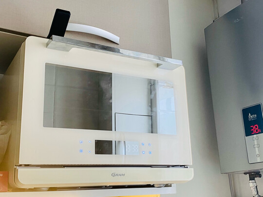 百年品牌GRAM 蒸烤箱台式蒸烤一体机家用电烤箱电蒸箱二合一蒸汽烤箱热风循环26L小型T30 奶白色