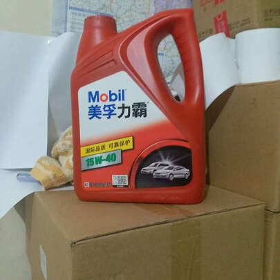 美孚（Mobil）力霸9000 矿物质机油 5W-30 SL级 4L 汽车保养