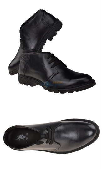 美国马球协会 时尚休闲真皮皮鞋 q591630-31 黑色 39--半高小靴的小