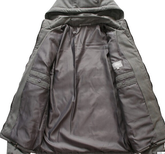 唐狮tonlion男士可脱卸帽纯色棉衣 原价299 浅灰色 l--厚厚厚厚厚厚