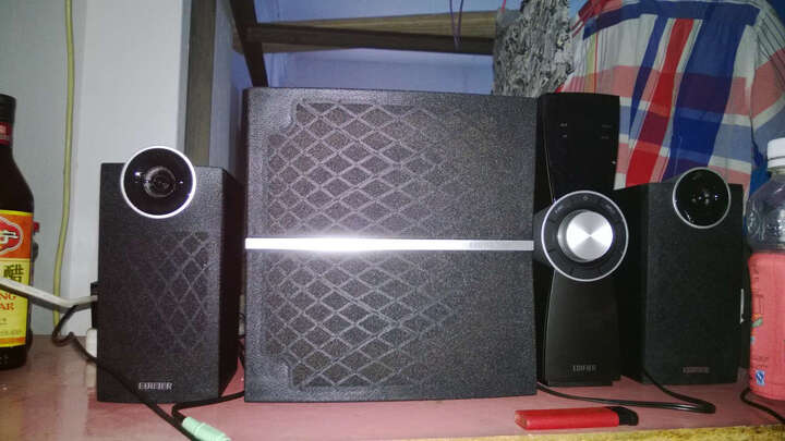 漫步者(edifier)c2x 外置功放 全木质音箱 黑色--c2x漫步者