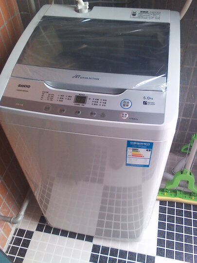三洋(sanyo) xqb50-m855n 波轮洗衣机(亮灰色)--好产品三洋洗衣机